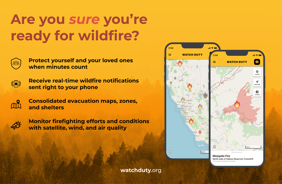 How Watch Duty Presents PurpleAir Data Alongside Wildfire Reports